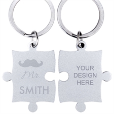Personalized Mr Engraved Name Puzzle Keychain