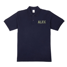 Adult XS Custom Navy Embroidered Polo Shirt