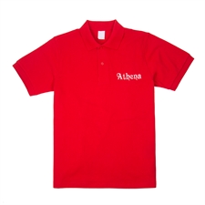 Customizable Red XS Embroidered Polo Shirt