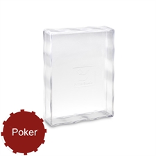 54 Poker Size Playing Cards Clear Plastic Case