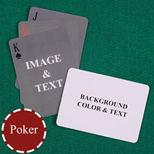 Simple Personalized Both Sides Landscape Back Playing Cards
