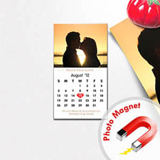 2x3.5 Save the Date Photo Calendar Magnet, Portrait