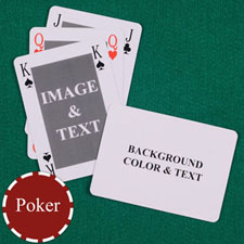 Classic Bridge Style Poker Size Personalized Both Sides Landscape Back Playing Cards