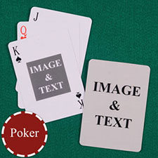 Centre Portrait Photo Custom Front and Back Playing Cards
