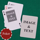 Top Portrait Photo Custom Front and Back Playing Cards