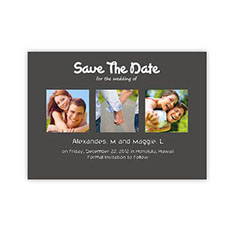 Save the Date Cards, Puppy Love Grey