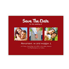 Save the Date Cards, Puppy Love Red