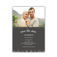 Save the Date Cards, Grey Magical Day