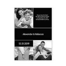 My Save the Date, 3 Pictures Collage Black