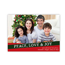 Seasonal Photo Cards, Love Joy Peace