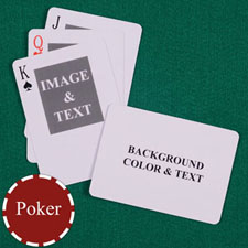 Top Portrait Photo Personalized Both Sides Landscape Back Playing Cards