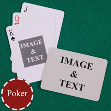 Centre Portrait Photo Custom Front and Landscape Back Playing Cards