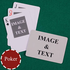 Top Portrait Photo Custom Front and Landscape Back Playing Cards