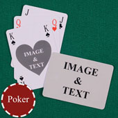 Heart Bridge Style Poker Size Custom Front and Landscape Back Playing Cards