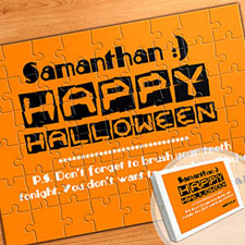 Large Personalized Message Puzzle, Halloween Surprise