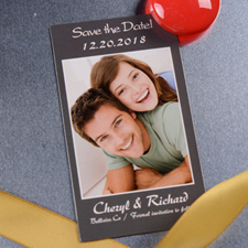 Create Modern Save The Date Photo 2x3.5 Card Size Magnet