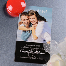 Create Best Date Ever Save The Date Photo 2x3.5 Card Size Magnet
