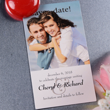 Create Best Date Ever Save The Date Photo 2x3.5 Card Size Magnet
