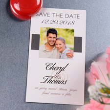 Create Simply Ours Save The Date Photo 2x3.5 Card Size Magnet