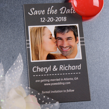 Create Our Season Save The Date Photo 2x3.5 Card Size Magnet