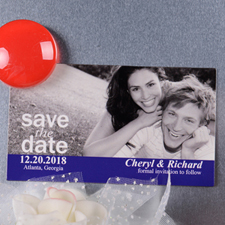 Create Picture Us Save The Date Photo 2x3.5 Card Size Magnet