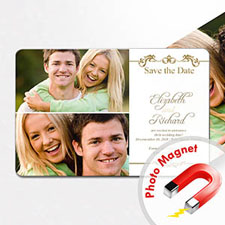 Personalized Fridge 4x6 Large Label Of Love Collage Save The Date Magnet