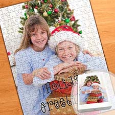 Custom Large Christmas Photo Jigsaw Puzzle, Vertical