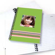 Colorful Stripes Notebook, Green