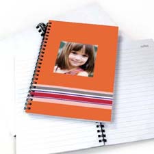 Colorful Stripes Notebook, Orange