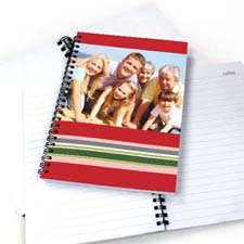 Colorful Stripes Notebook, Red
