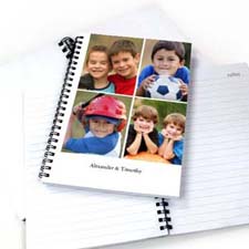 White Four Collage One Title Notebook