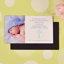 DIY Bless This Child Baptism Photo 2x3.5 Card Size Magnet