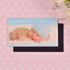 DIY Baby Blue Photo 2x3.5 Card Size Magnet