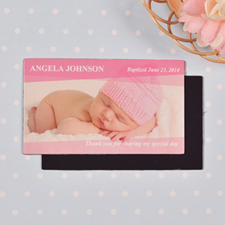 DIY 2x3.5 Card Size Baby Pink Landscape Photo Magnet