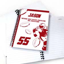 Personalized Football Player Notebook