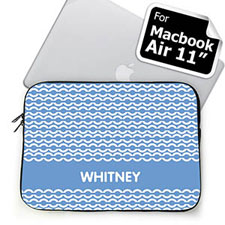 Custom Name Sky Blue Chain MacBook Air 11 Sleeve