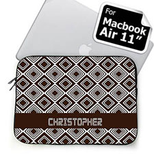 Custom Name Chocolate Diamonds MacBook Air 11 Sleeve