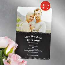 Create Save The Date Magnets, Black Magical Day
