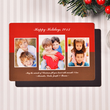 Create Merry Modern Collage Red Fridge Magnets