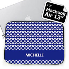 Custom Name Blue Chain MacBook Air 13 Sleeve
