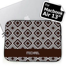 Custom Name Chocolate Diamonds MacBook Air 13 Sleeve