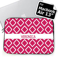 Custom Name Hot Pink Lkat MacBook Air 13 Sleeve