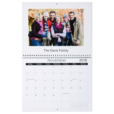 Personalized Simply White, Large Wall Calendar (14