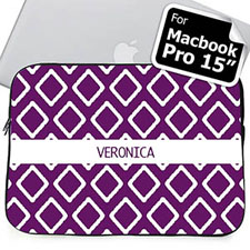 Custom Name Purple Lkat MacBook Pro 15 Sleeve (2015)