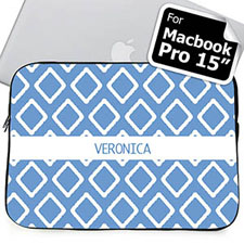 Custom Name Blue Lkat MacBook Pro 15 Sleeve (2015)