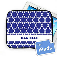 Custom Name Blue  Hoopla iPad Sleeve