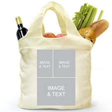 Customize 2 Sides 3 Collage Shopping Bag, Classic