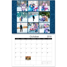 Personalized Simple Swirl, 11X14 Wall Calendar