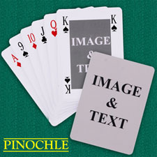 Classic Bridge Style Custom 2 Sides Pinochle Playing Cards