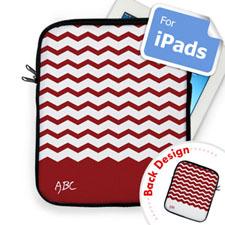 Custom Front and Back RedChevron iPad Sleeve
